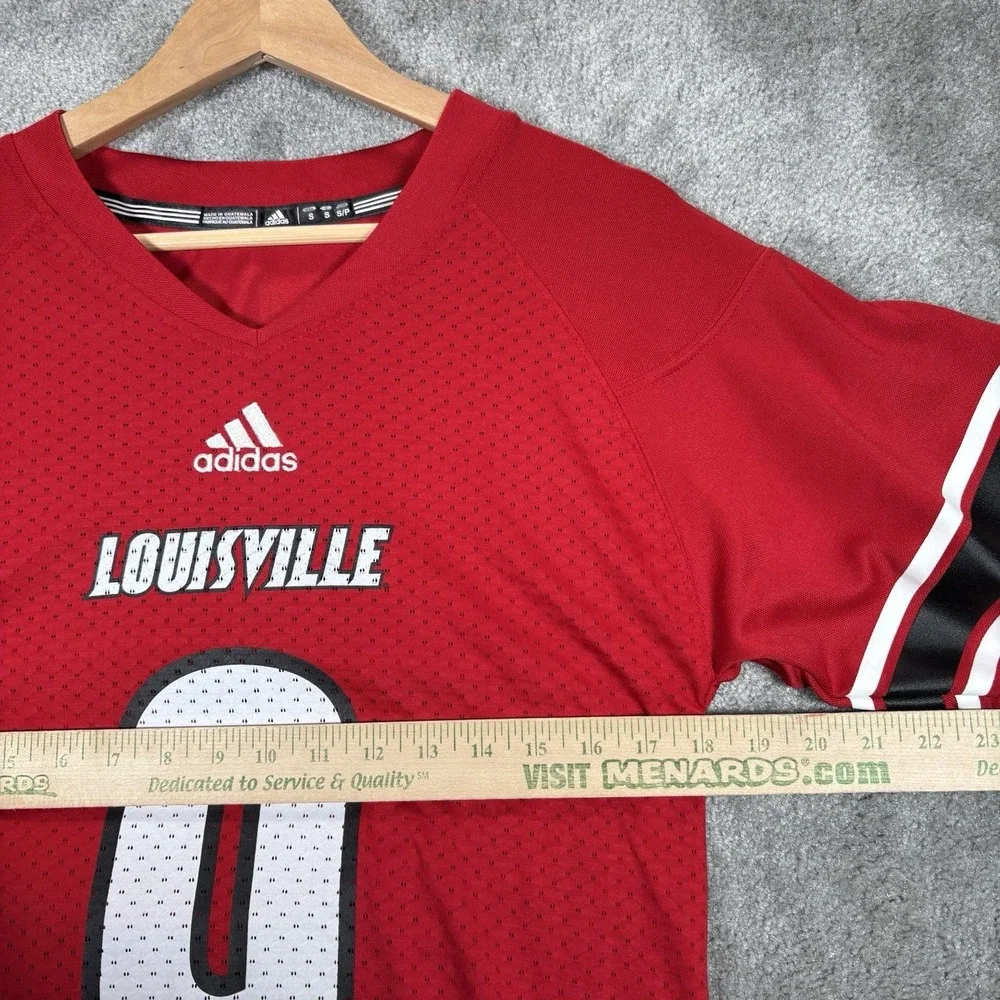 Adidas Louisville Cardinals #9 Football Jersey Mens S Red Mesh